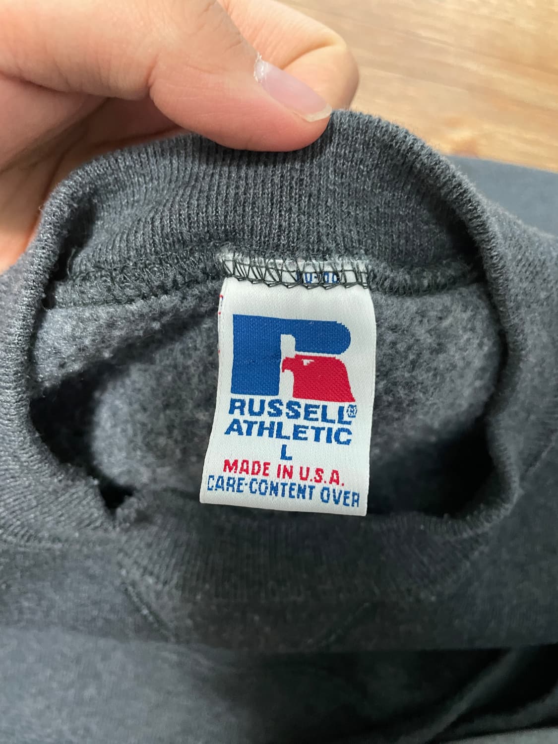 90s 러셀 애슬레틱 스웻셔츠 그레이 미제🇺🇸 상품이미지2