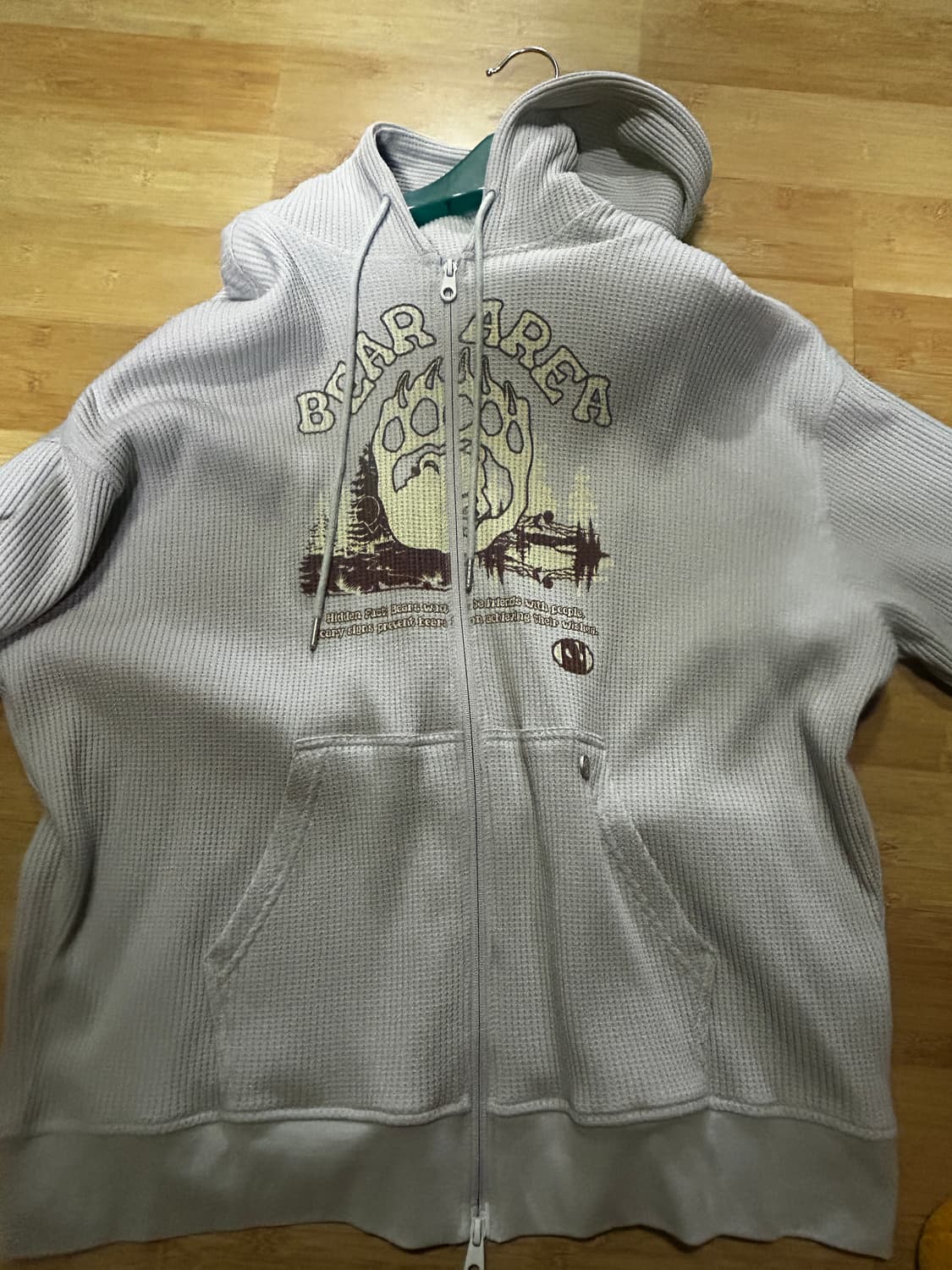 애드오프 베어 후드집업 L 상품이미지2