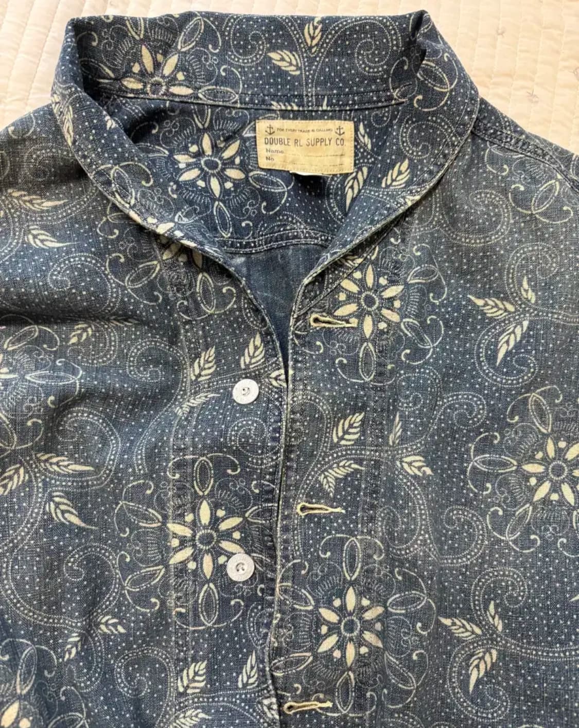 rrl 인디고 프린트 우븐 오버셔츠 팝니다 상품이미지2