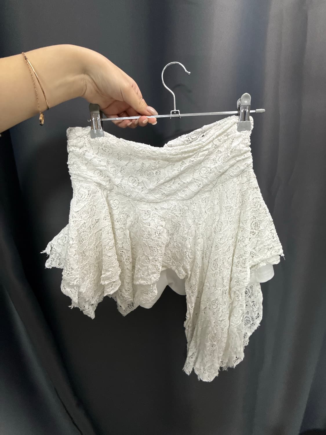 레이스 언발 미니 스커트 상품이미지1