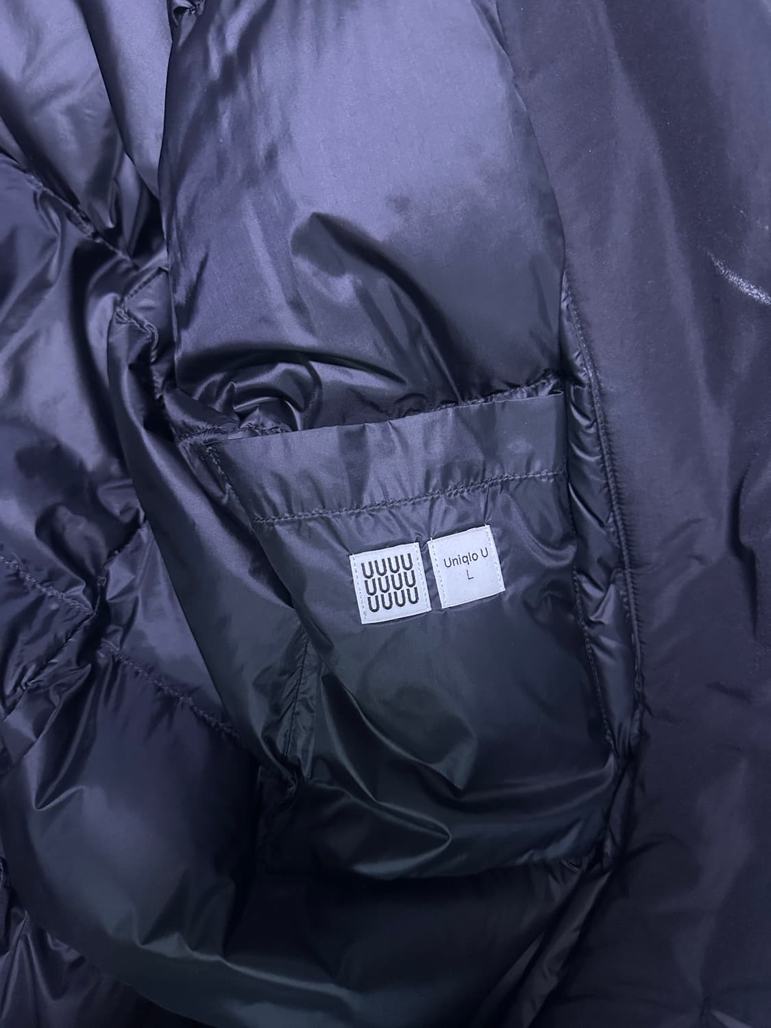 [L] 유니클로 U 패디드 코트 블랙 상품이미지4