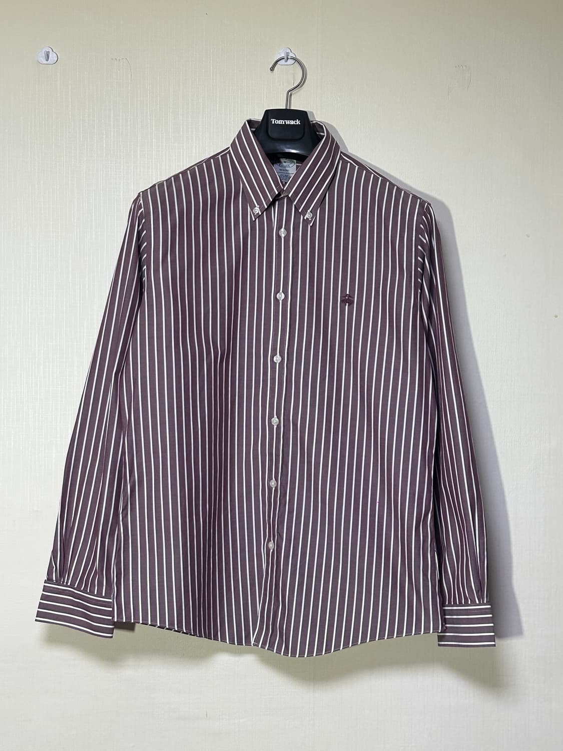 새상품급)브룩스브라더스 수피마코튼 스트라이프 셔츠M/100/리젠트핏 상품이미지1