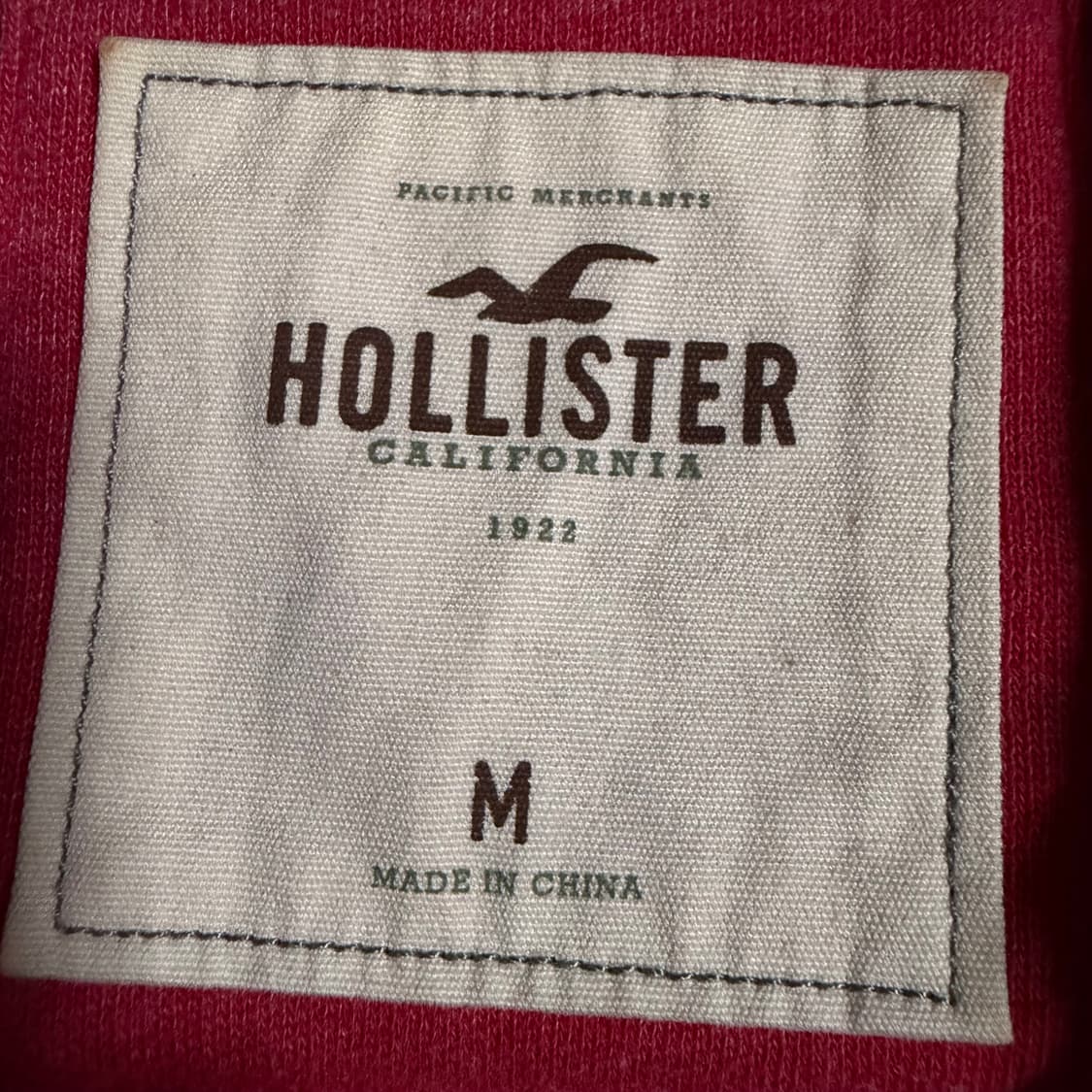 홀리스터 레드 후드집업 m 상품이미지3
