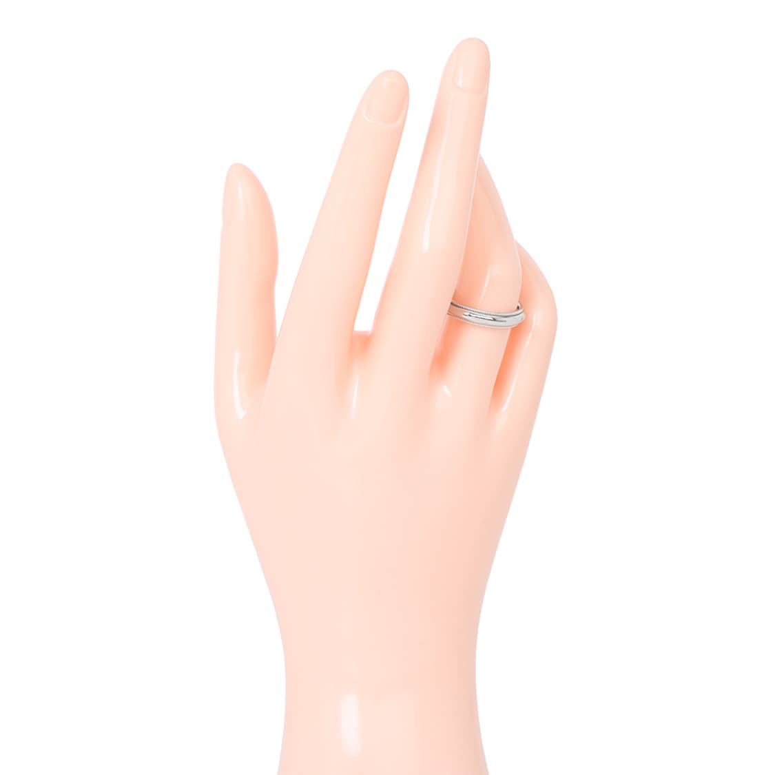 티파니 투게더 밀그레인 밴드링 4MM 플래티늄 반지 16호 상품이미지3