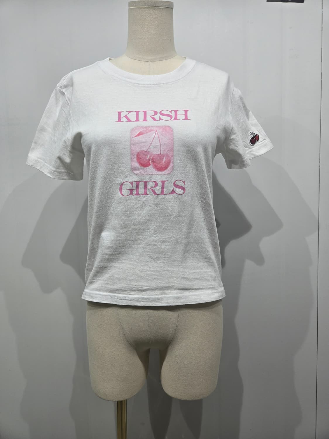 키르시 걸즈 체리 반팔 티셔츠 화이트 상품이미지1