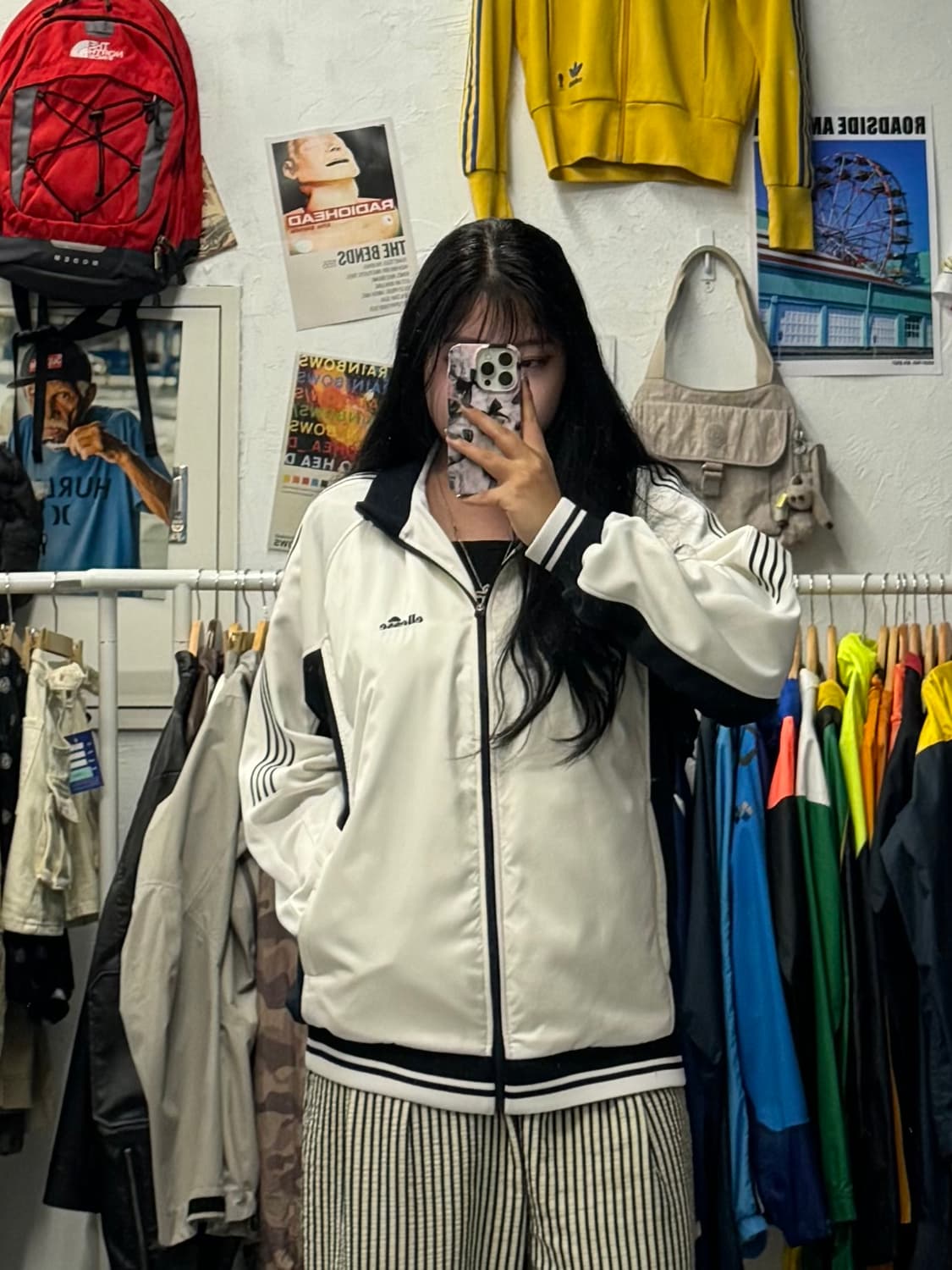 엘레쎄 올드스쿨 화이트 트랙탑 져지 XXL 상품이미지1