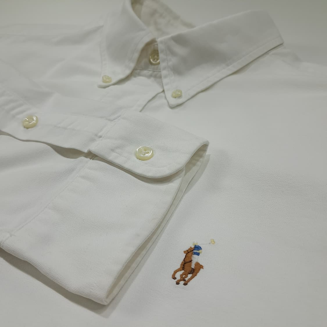 CL403 2XL 폴로 90s 코튼 멀티포니 화이트 셔츠 남방 상품이미지4