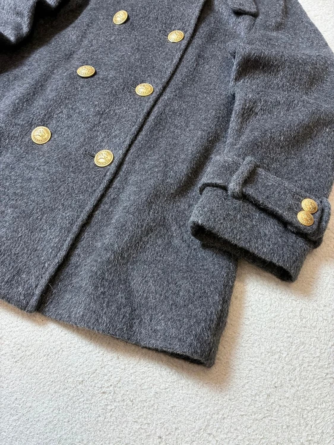 버버리 00's 재팬 더블 브레스트 금장 후디 코트 PN7268 상품이미지4