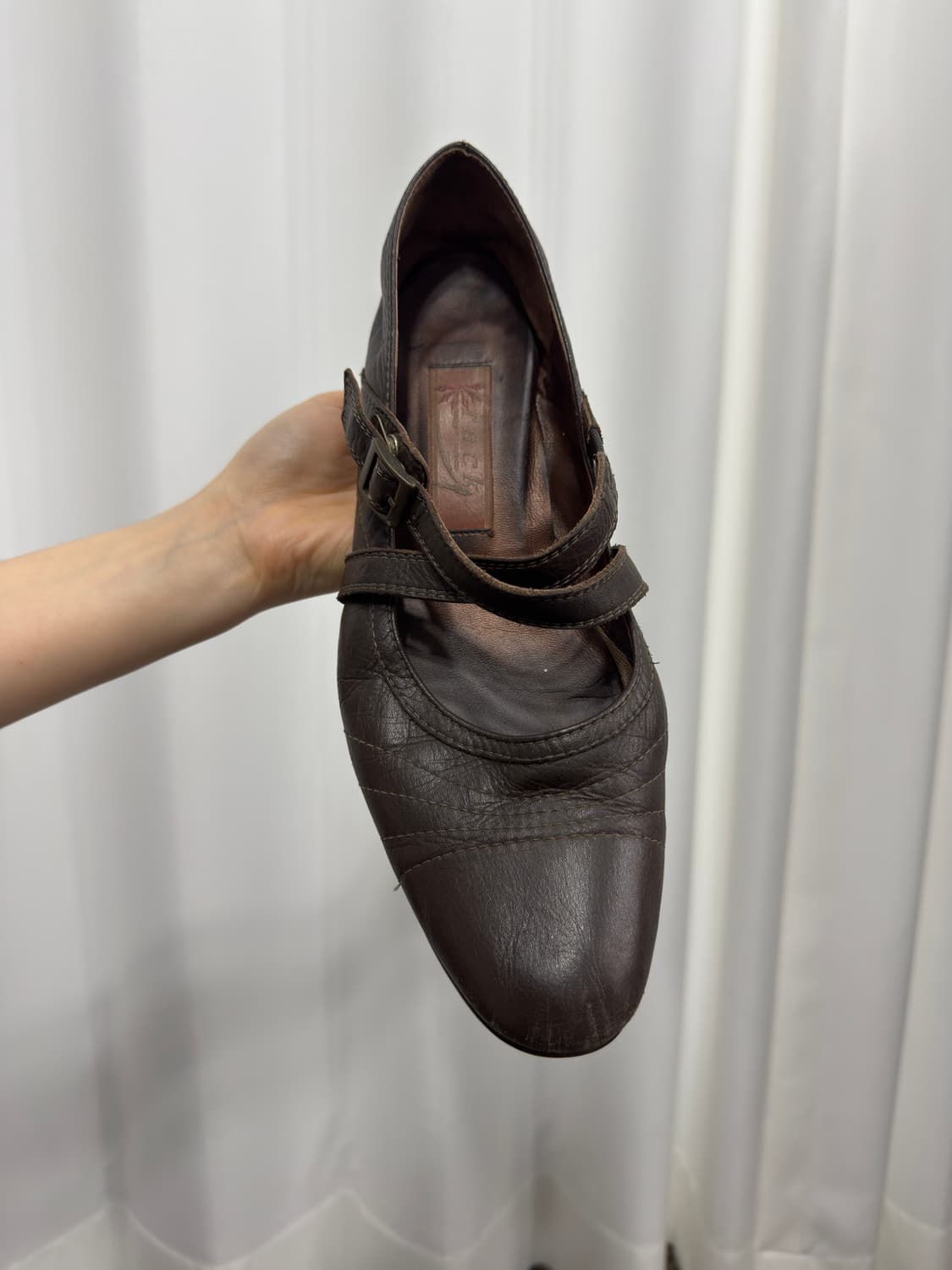 crack brown leather maryjane 상품이미지2