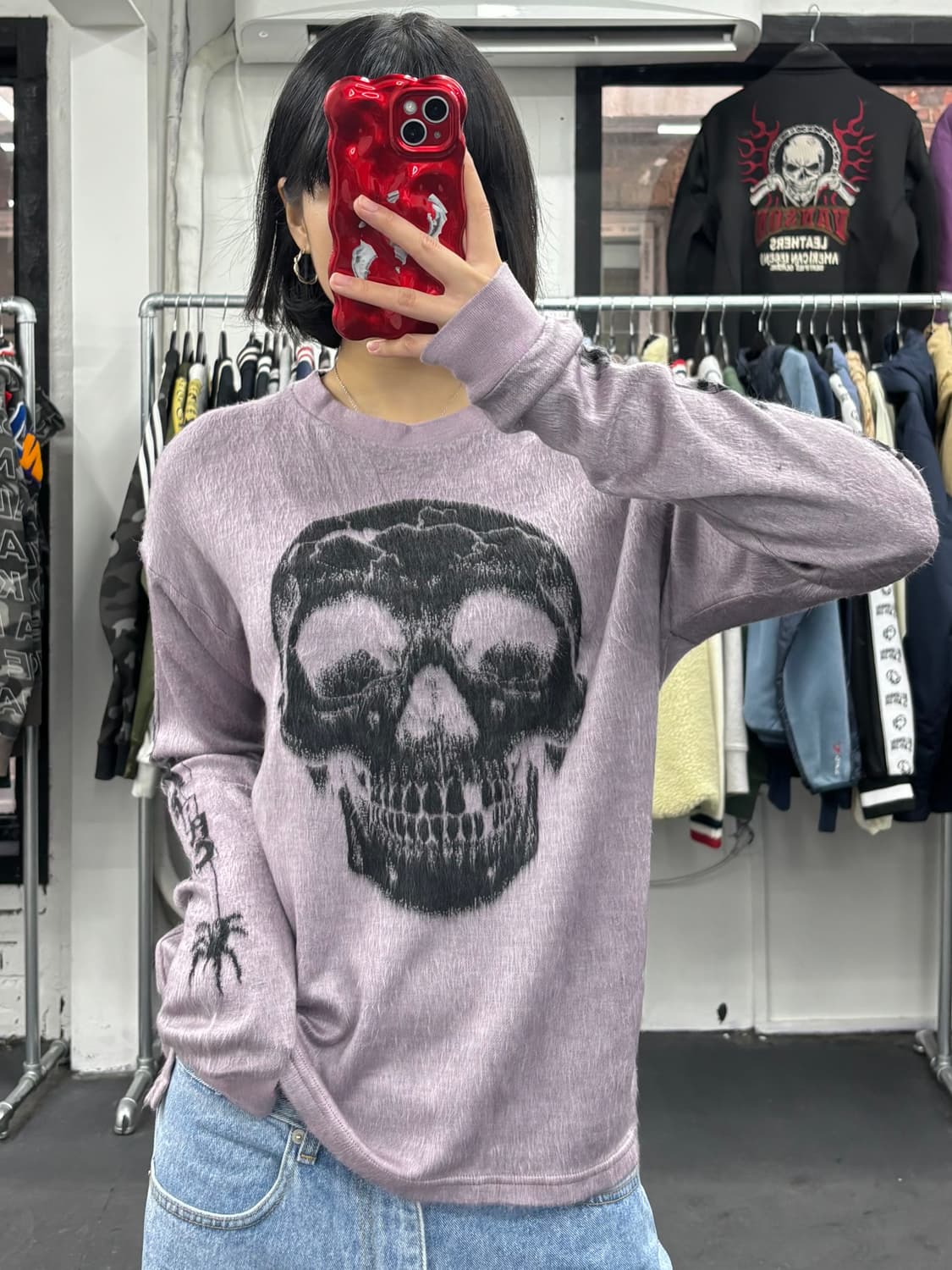 히스테릭 글래머 스컬 아크릴 롱슬리브 상품이미지3