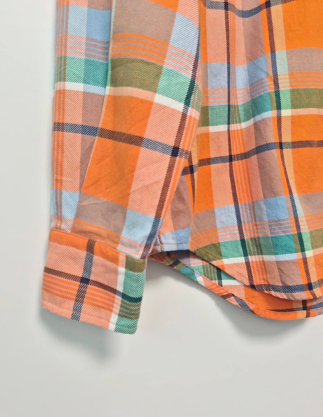 폴로 랄프로렌 오렌지 체크 셔츠 남방 상품이미지4