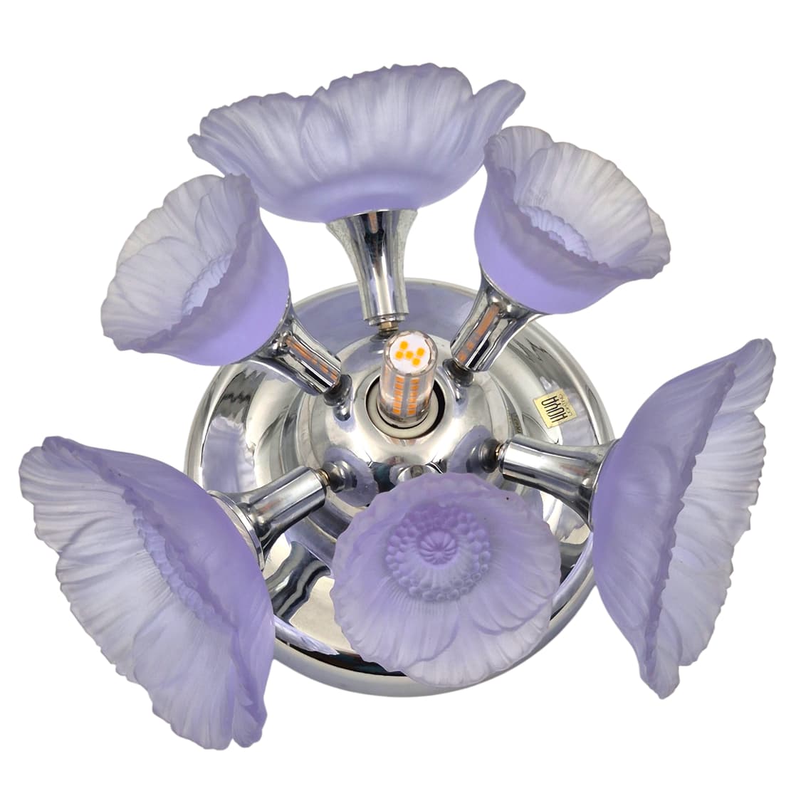 70s 호야 크리스탈 불투명 바람꽃 퍼플 조명 상품이미지3