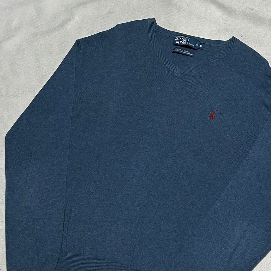 M 폴로랄프로렌 브이넥 피마코튼 니트 상품이미지1