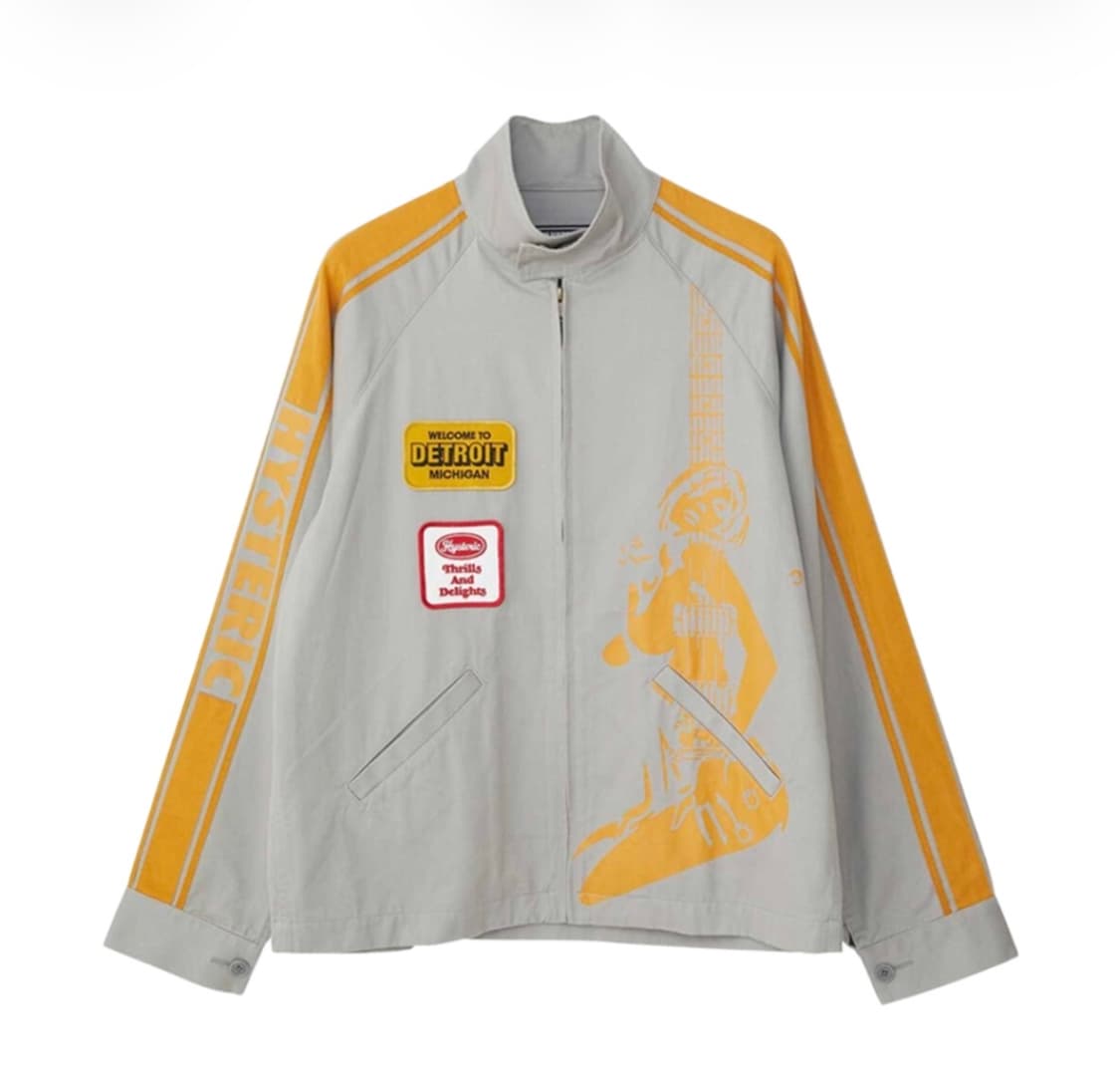 [L] 히스테릭 글래머 디트로이트 락 레이싱 자켓 그레이  상품이미지8