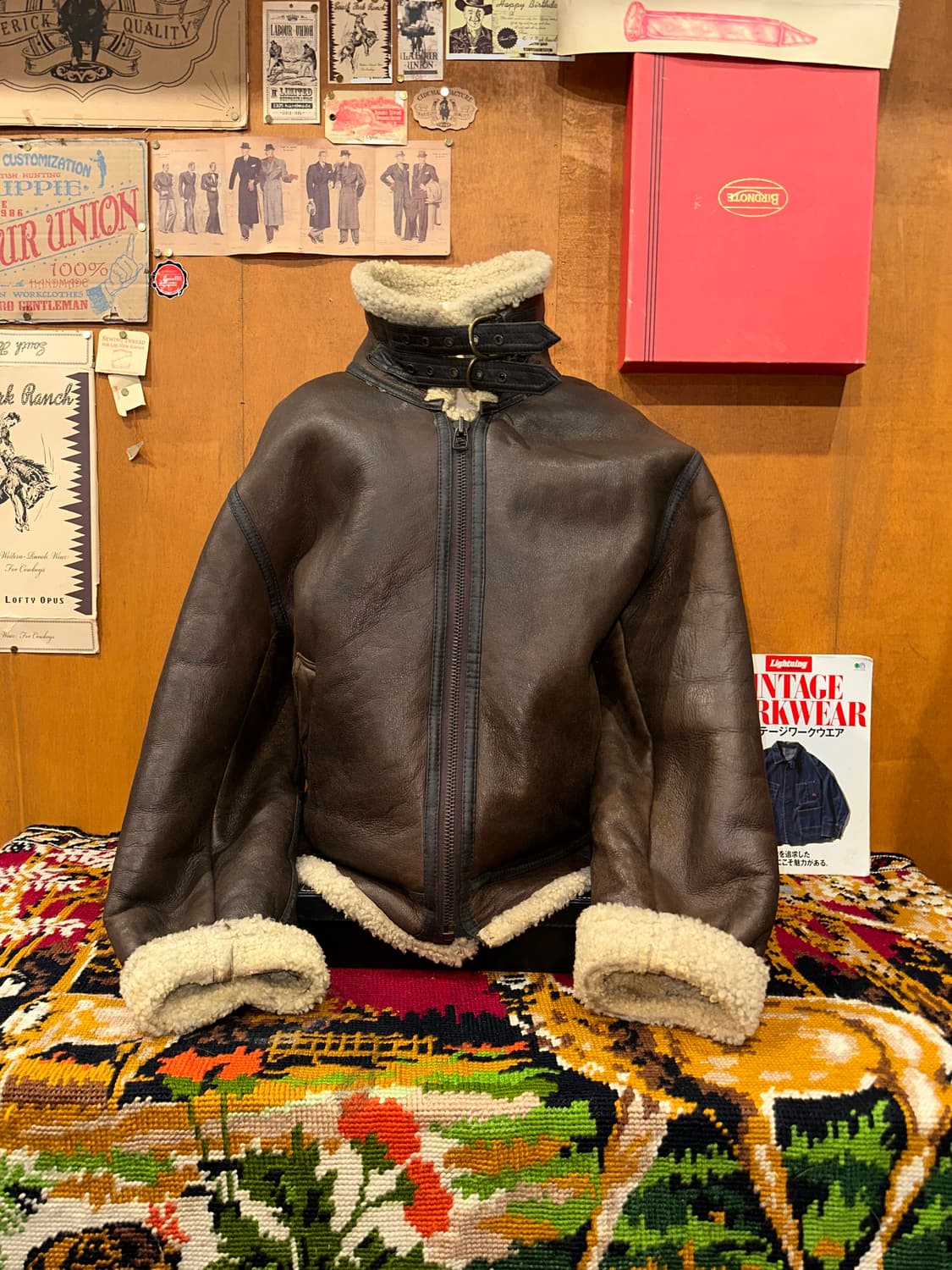( XL-2XL ) B3무스탕 레더자켓 워크웨어 빅사이즈가죽 가죽자켓 상품이미지2