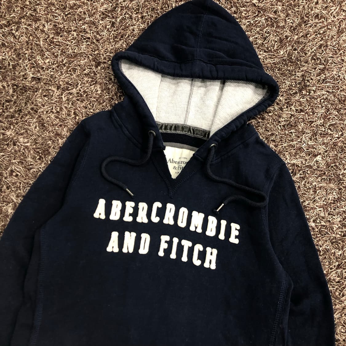 아베크롬비 네이비 로고 후드티 상품이미지2
