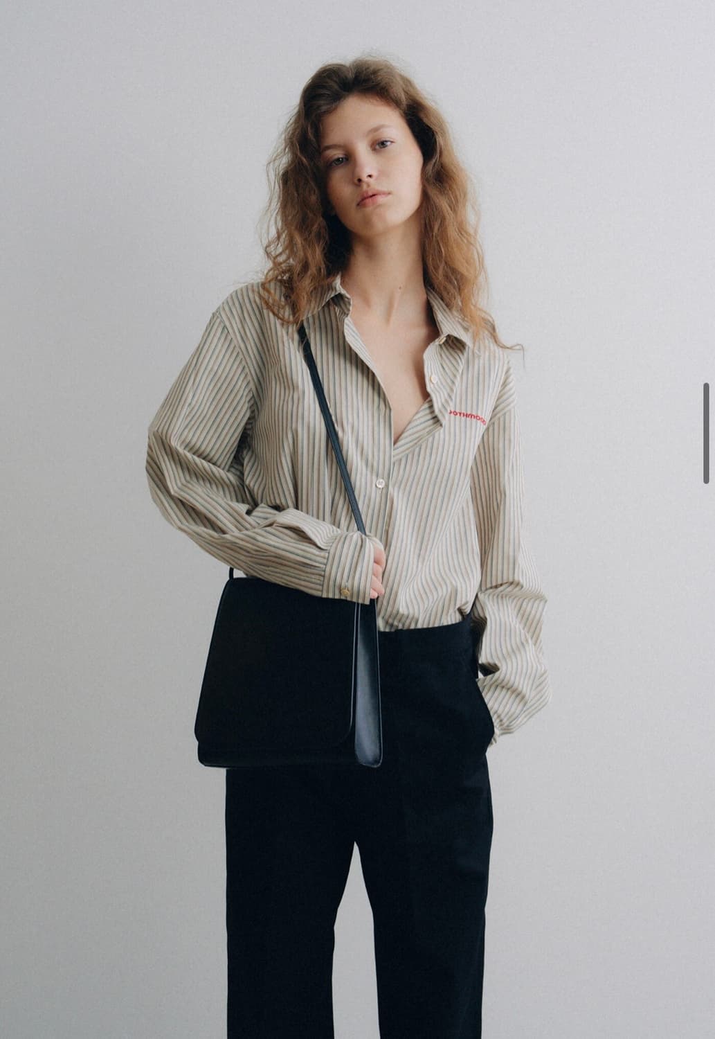 스무드무드 Aberdeen Logo Striped Shirts Beige 상품이미지3