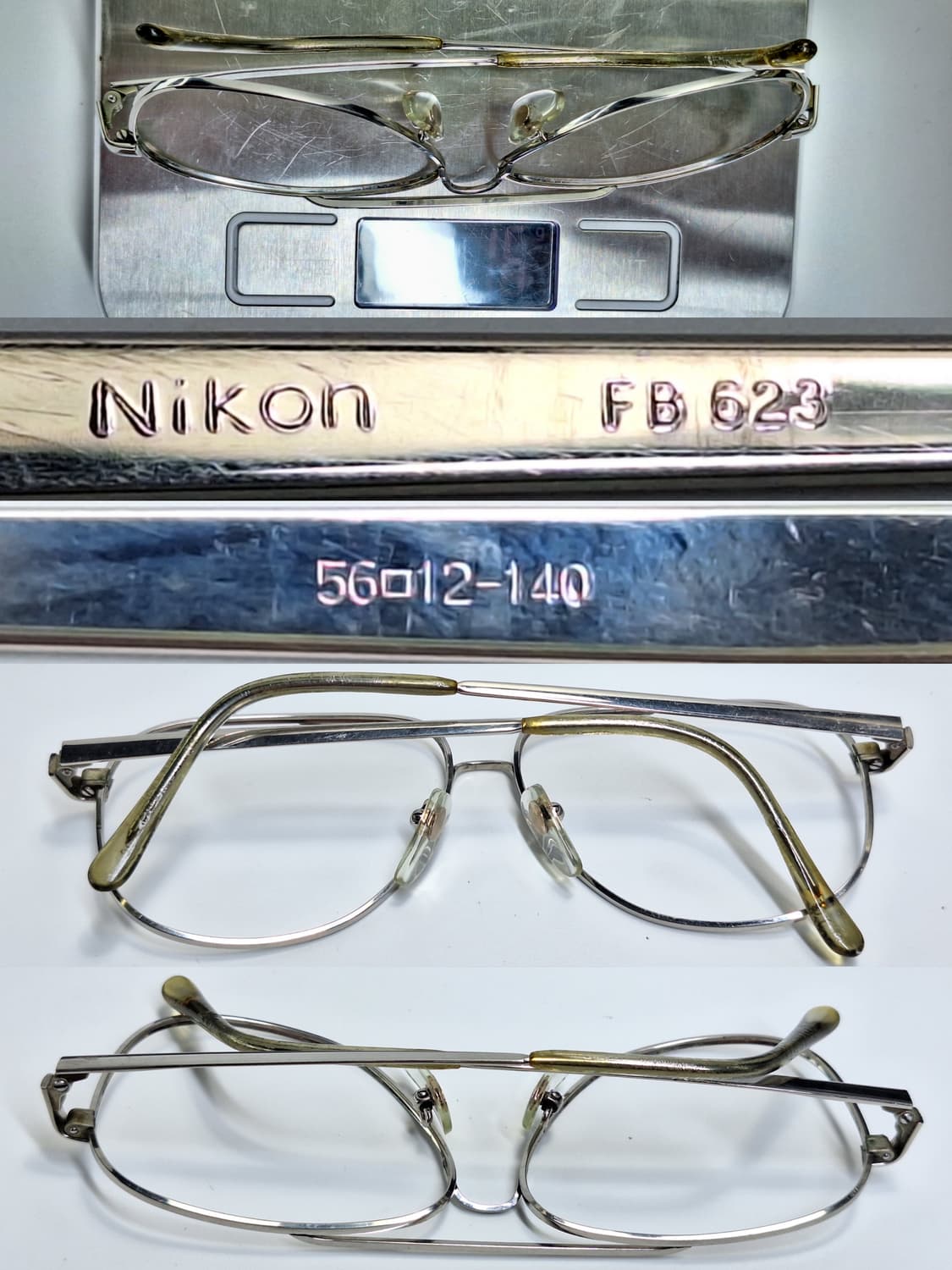 90s 일본 빈티지 니콘 FB623 투브릿지 더블브릿지 안경테 빈티지 상품이미지9