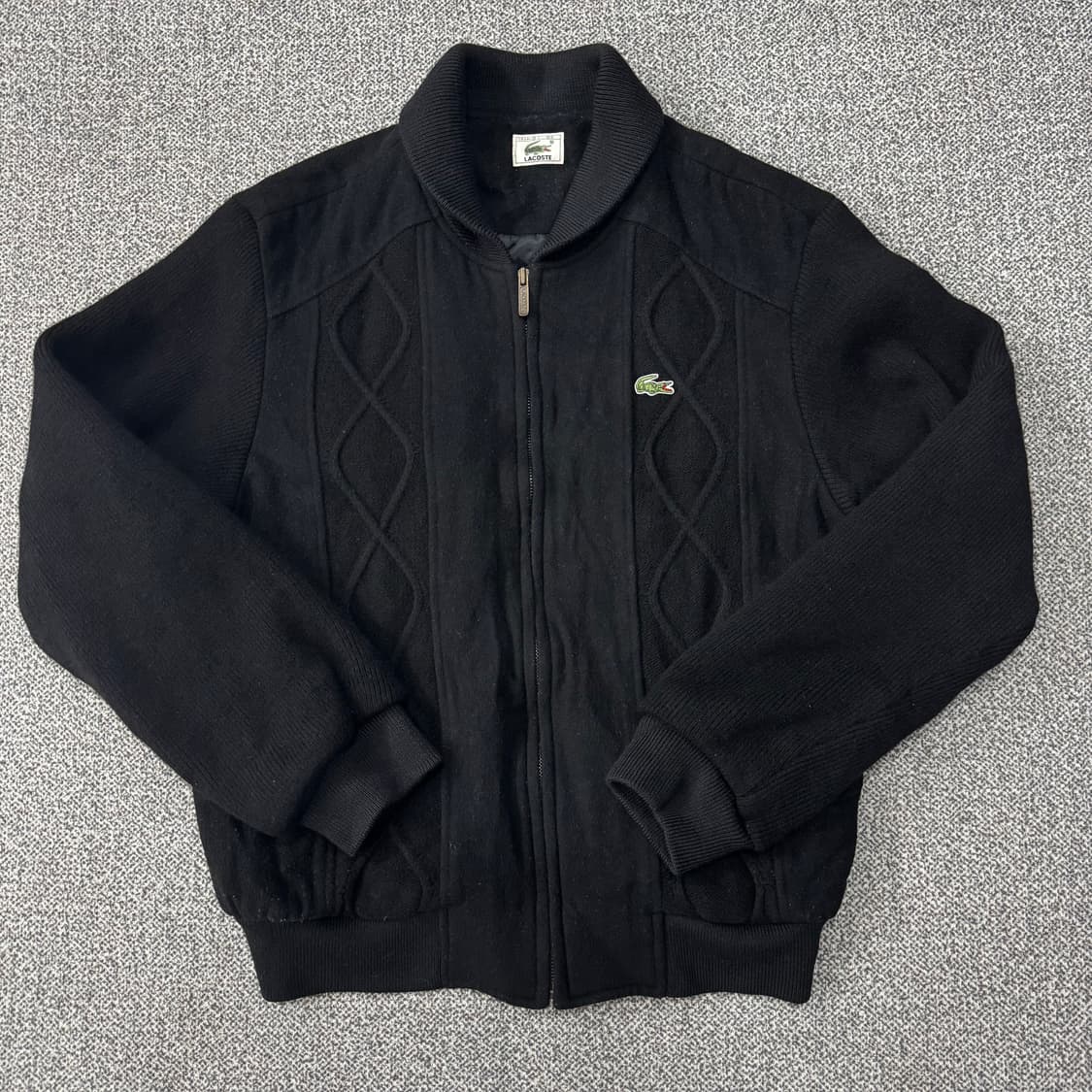 라코스테 숄카라 니트 블루종 자켓 상품이미지1