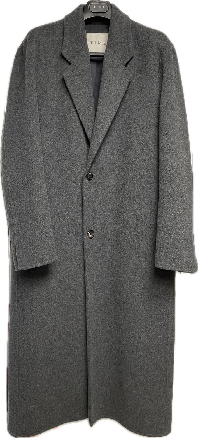 타임옴므 20주년 다크그레이 체스터 벨티드 코트 95사이즈 상품이미지1