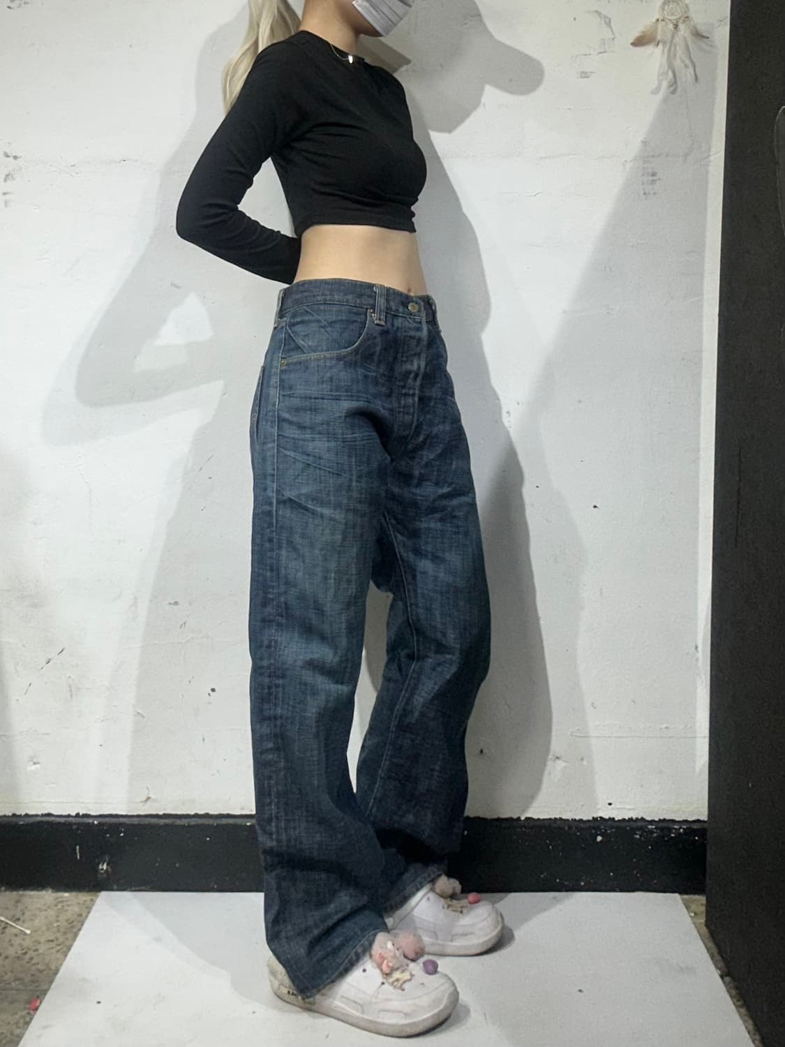 리바이스 501 진청 와이드 데님 팬츠 36 상품이미지1