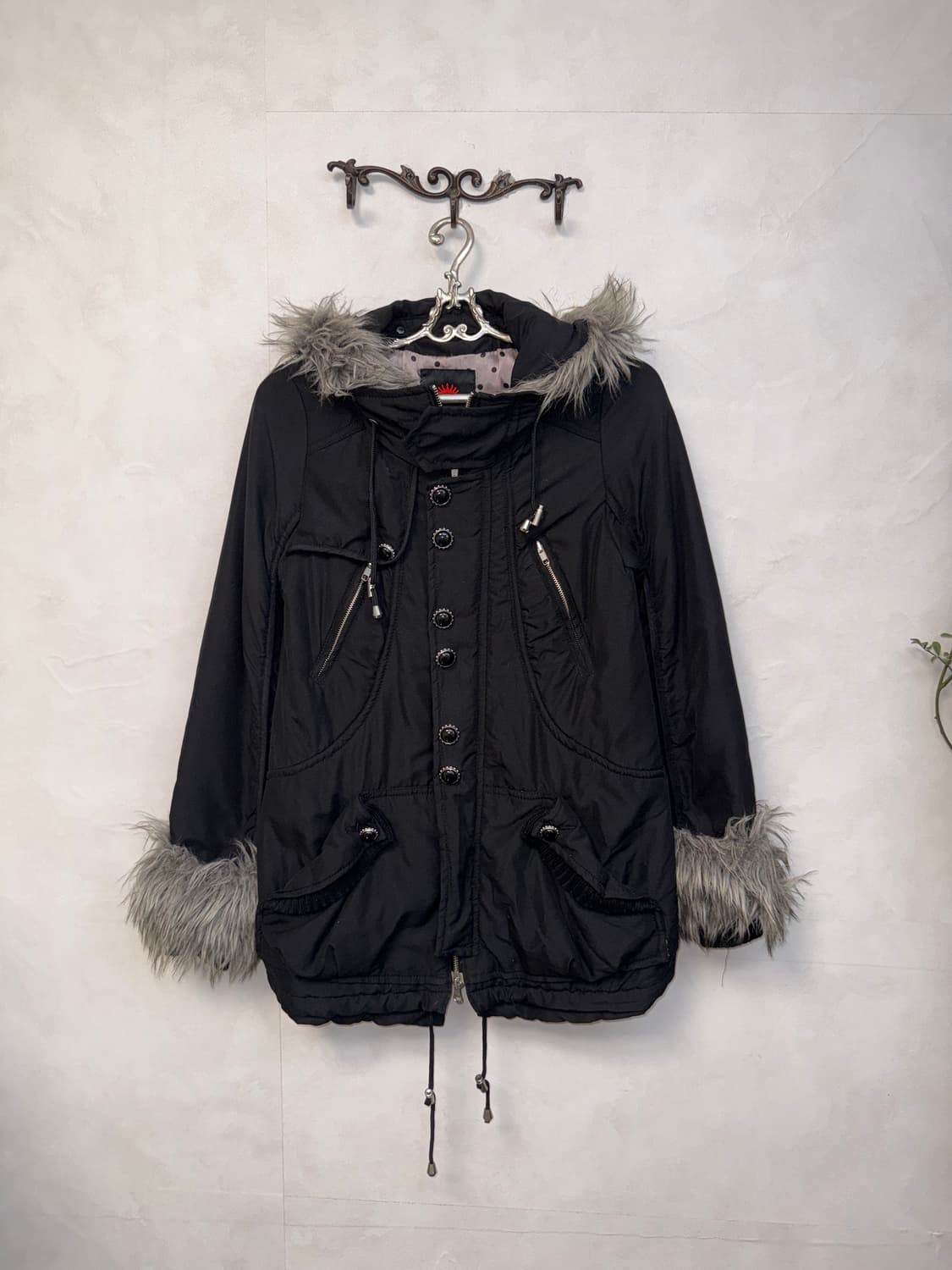 Maison Gilfy black fur two ways hood jk 상품이미지1
