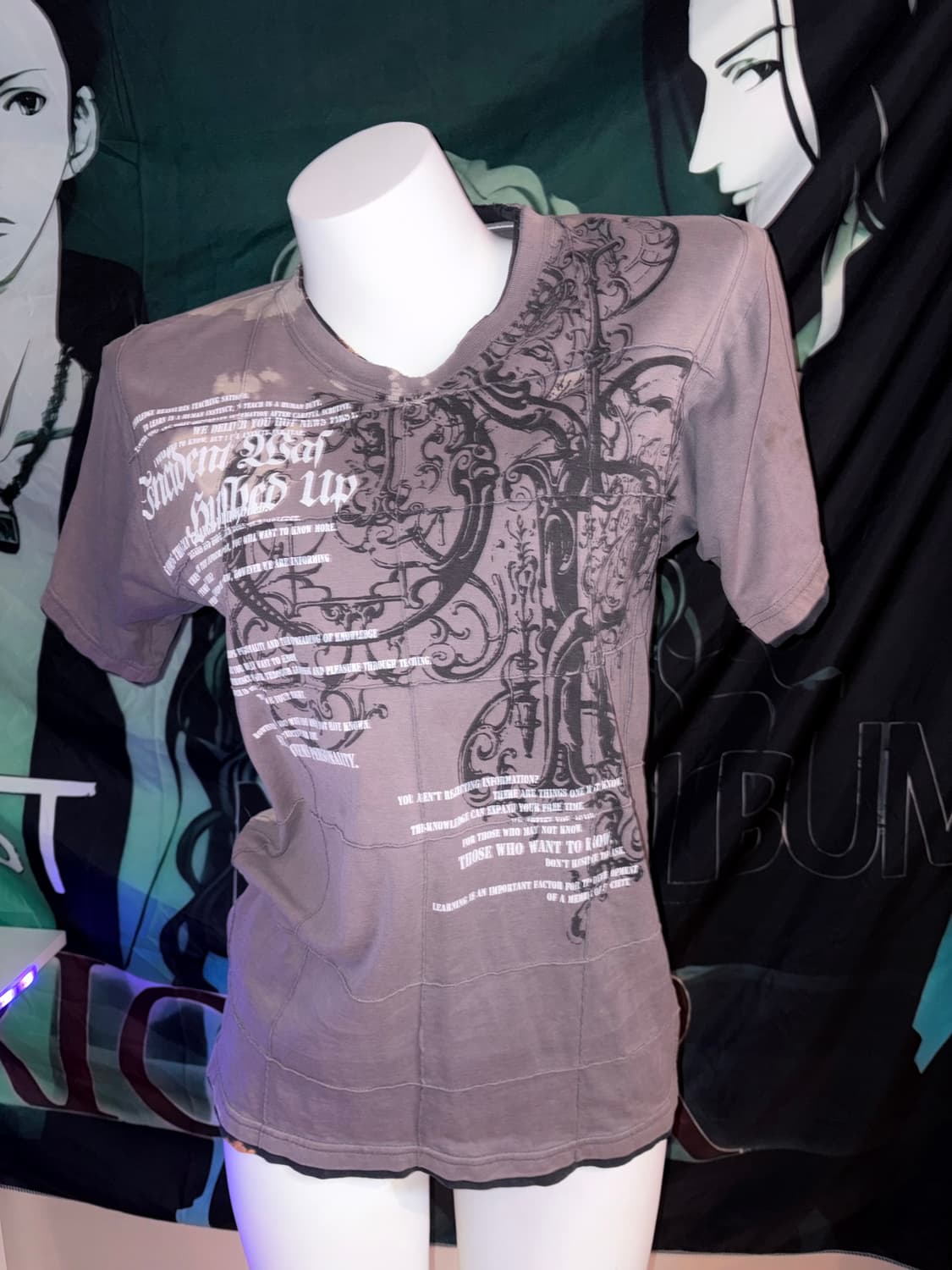 Vintage Gothic Patchwork Graphic Tee 상품이미지1