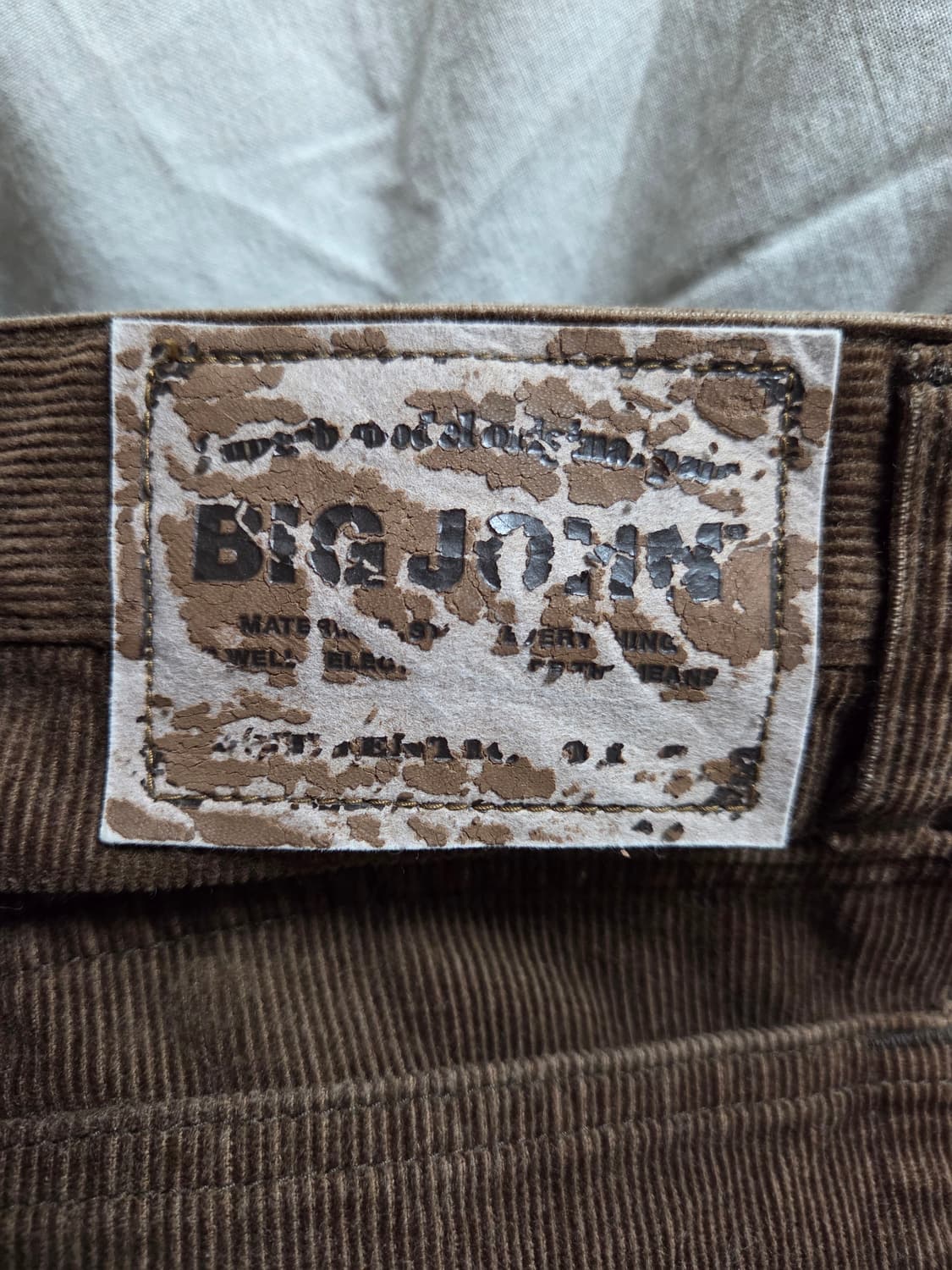 Big john 빅존 브라운 코듀로이 바지 34 상품이미지4