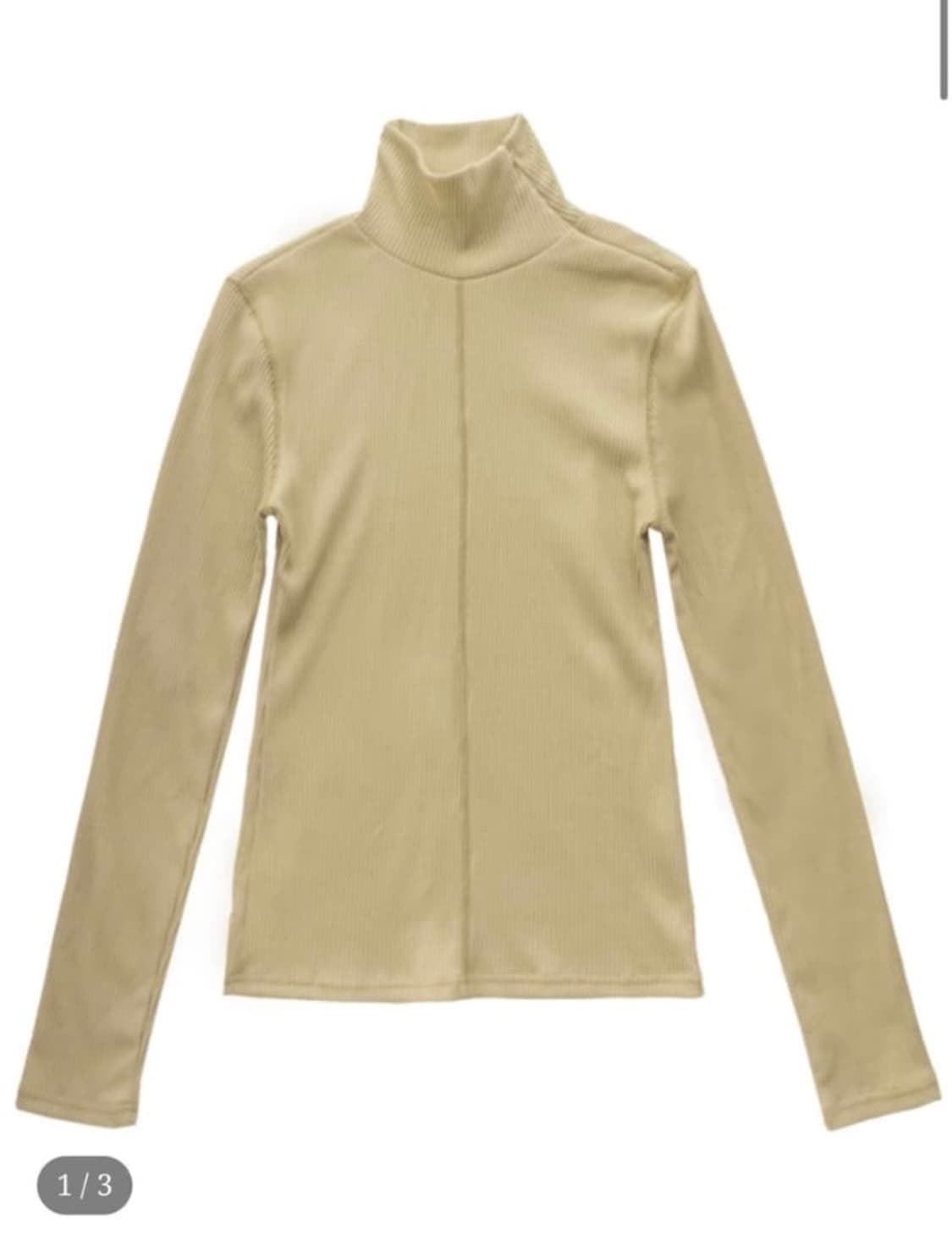 에옹쓰 zipper turtleneck top 터틀넥 머스타드 상품이미지3