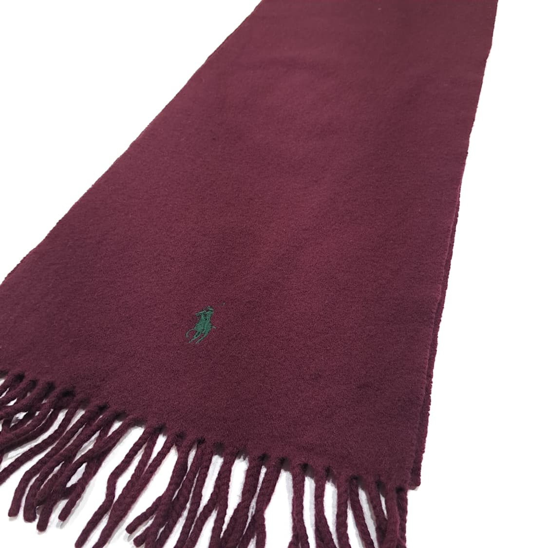 MX423 폴로 이태리판 램스울 그린포니 버건디 머플러 목도리 상품이미지3
