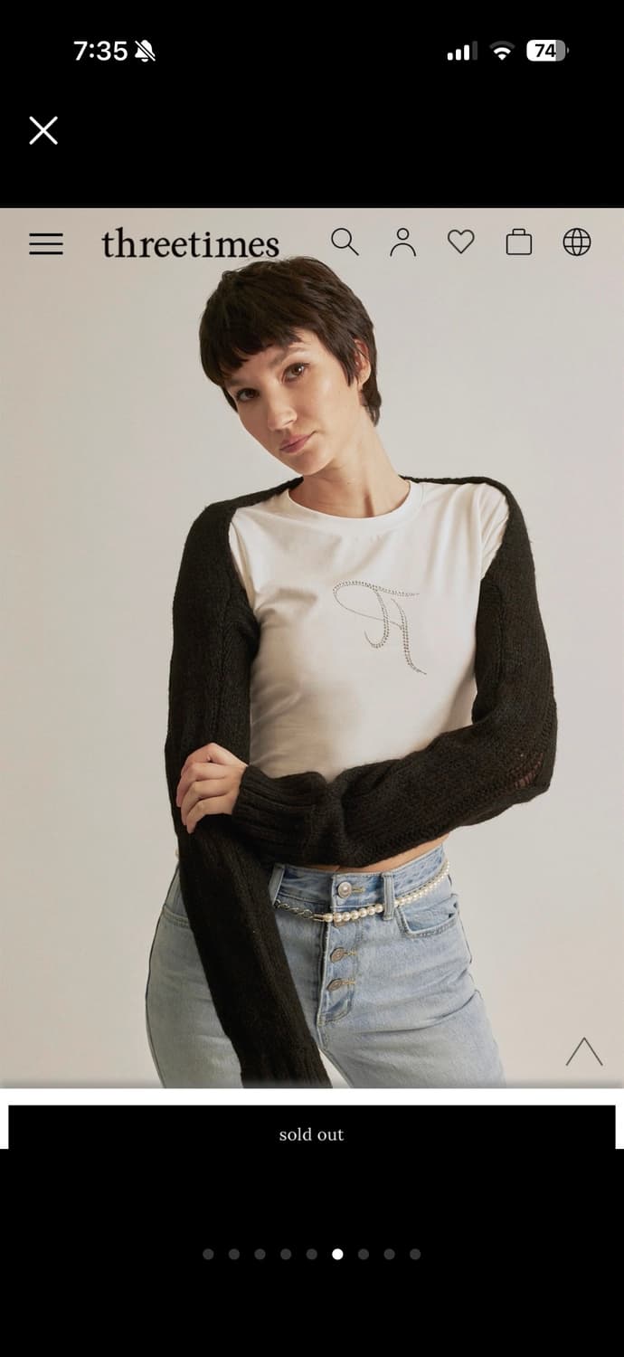 새상품) 쓰리타임즈 쥬얼티 화이트 s 상품이미지2