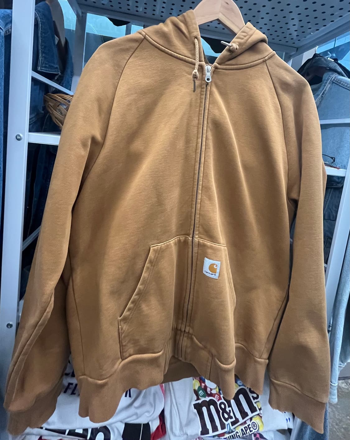 칼하트 브라운 써멀 후드 집업 상품이미지2