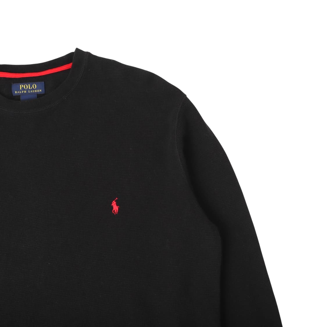 폴로 랄프로렌 블랙 코튼 와플 롱슬리브 상품이미지3