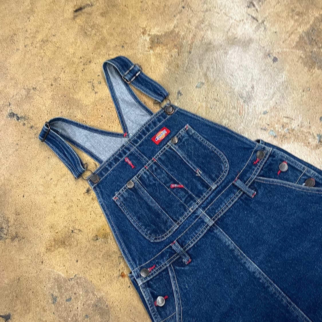 [정품/S] 디키즈 데님 멜빵 스커트 오버롤 빈티지 b14 상품이미지1