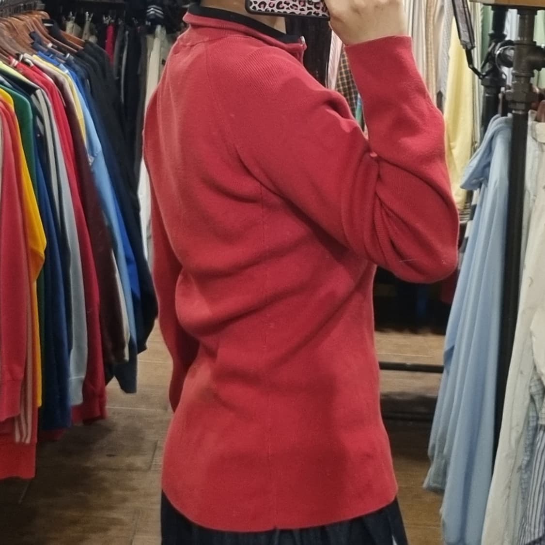 [Hi] 폴로 하프집업 니트 레드 상품이미지5