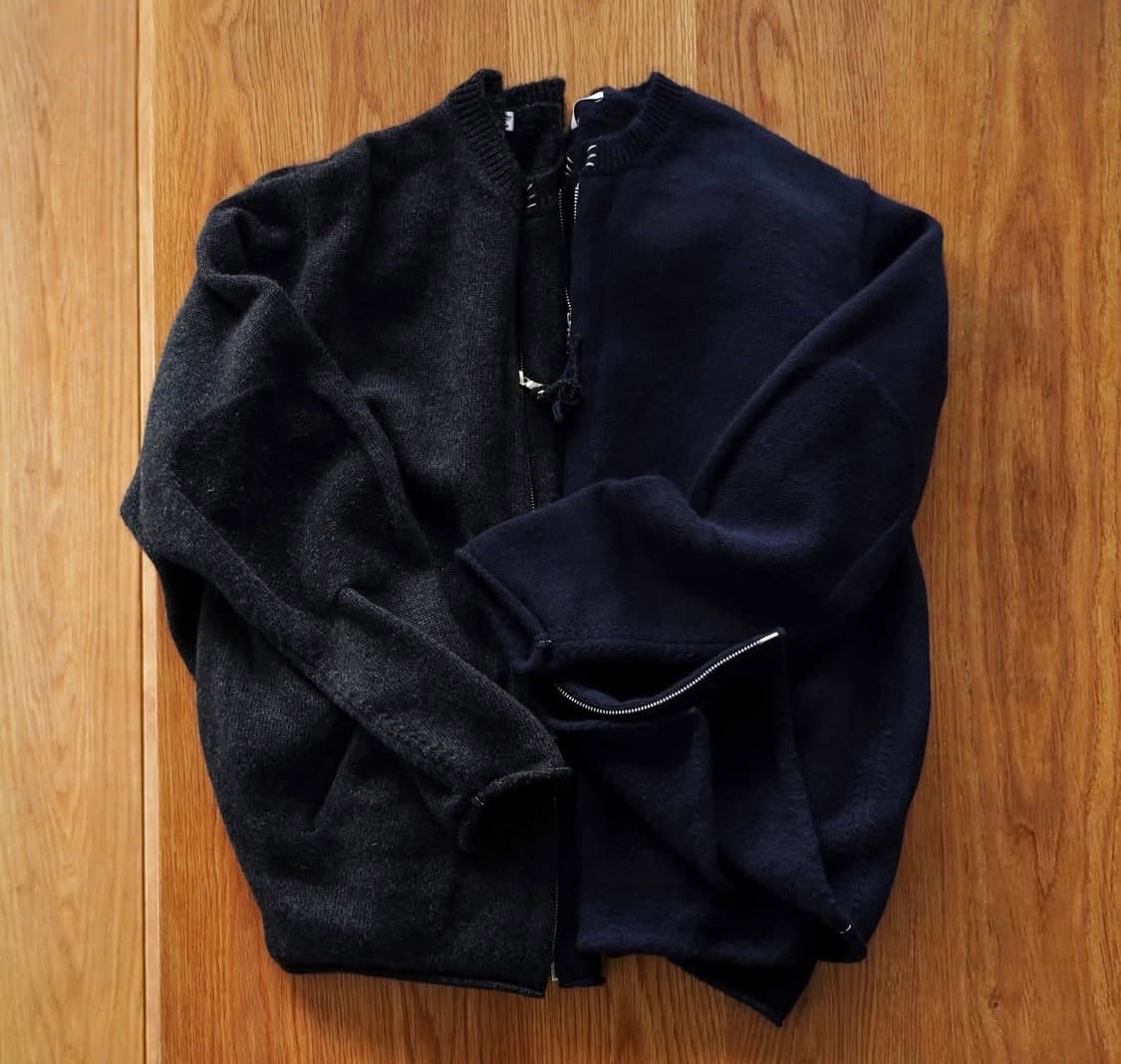 마티앤선즈 효토코 집업 자켓 3사이즈 네이비 새상품 / 헤릴 아프레쎄 상품이미지2