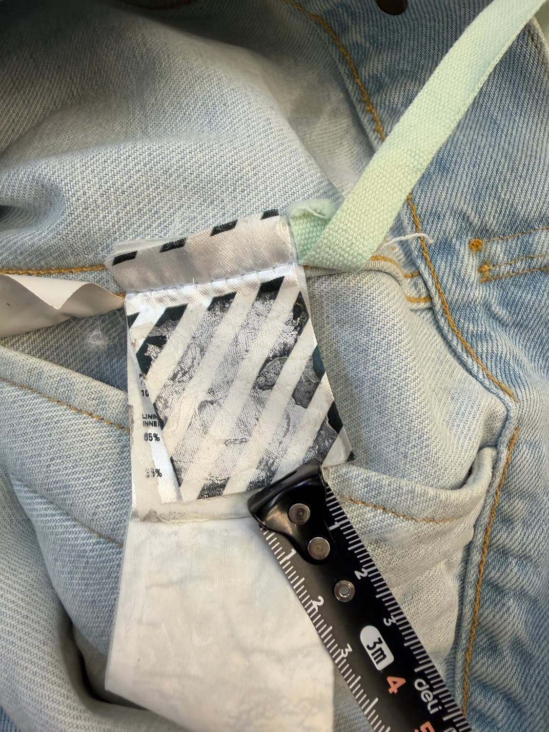 오프화이트 페어리 프린트 데님 재킷 상품이미지3