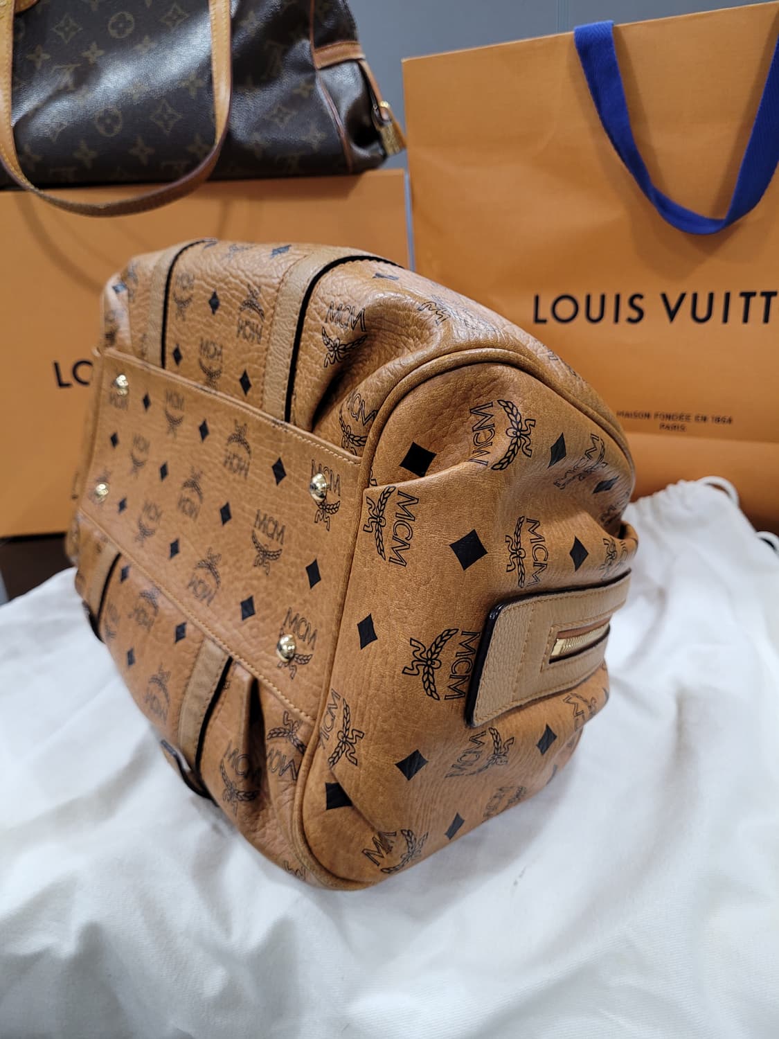 MCM 보스턴백 가방 브라운 상품이미지6