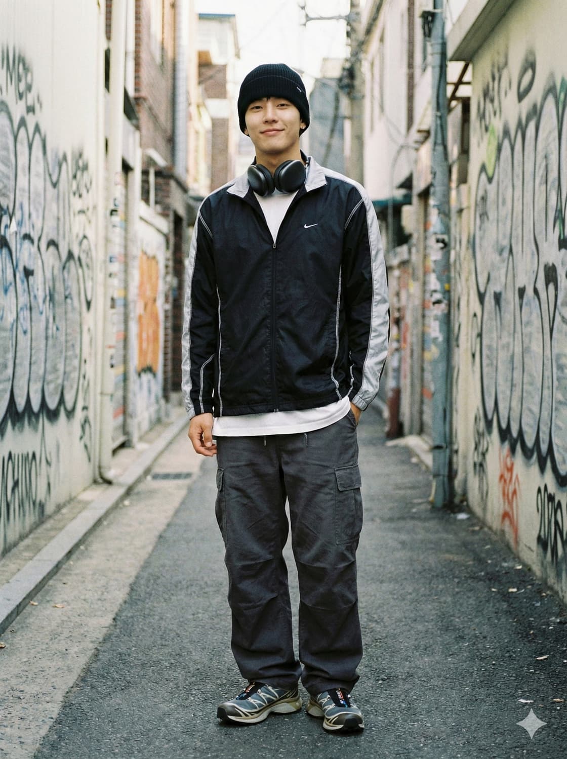 NIKE 나이키 올드스쿨 스티치 빅로고 바람막이 자켓 상품이미지1