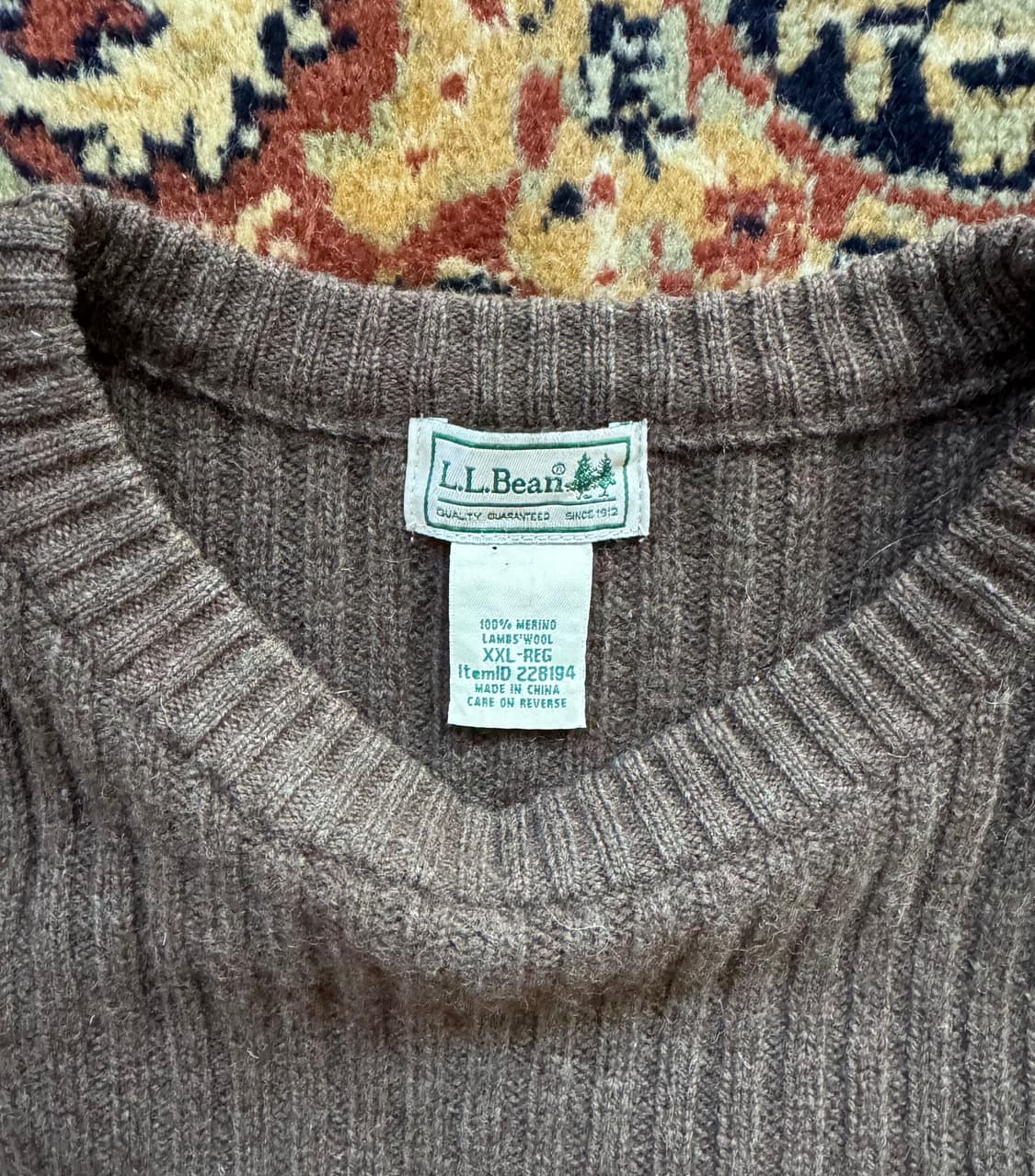 빈티지 엘엘빈 니트 "XXL" (510) 상품이미지4