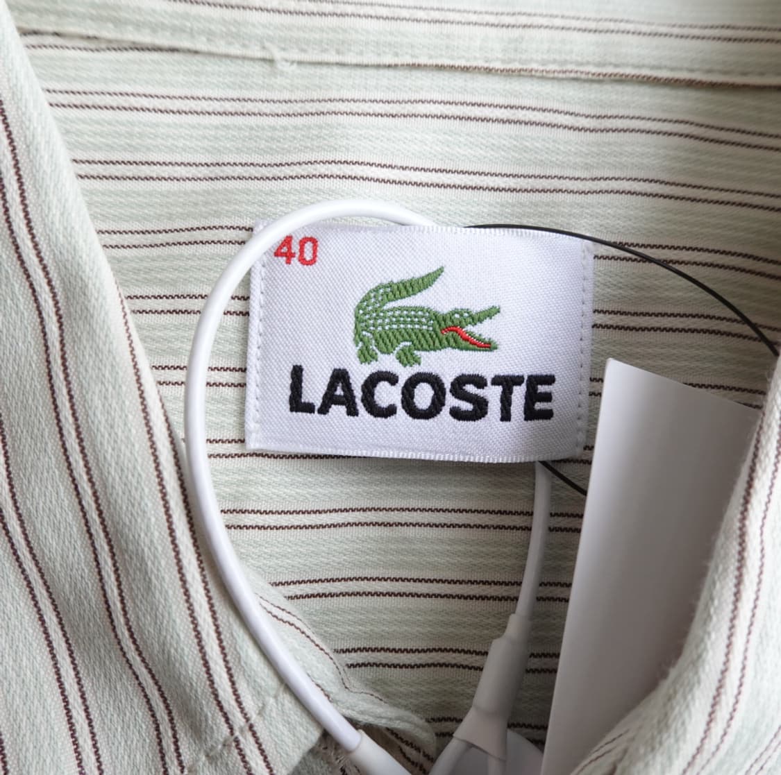 라코스테 스트라이프 코튼 셔츠 1926 상품이미지4