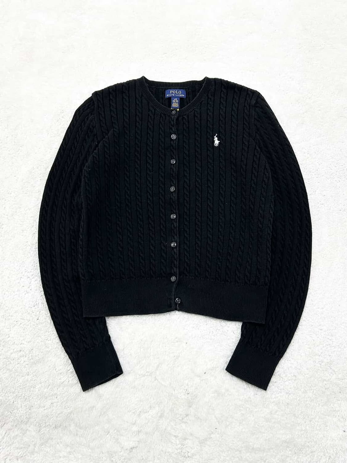 폴로 신형 화이트포니 블랙 케이블 가디건 상품이미지6