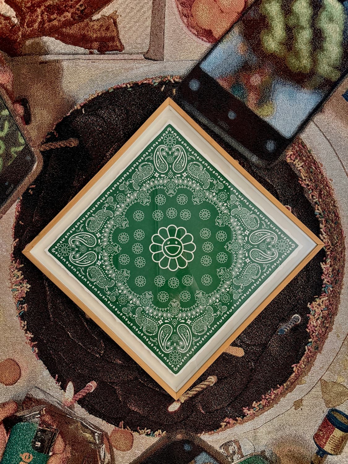 무라카미 타카시 플라워 반다나 액자 상품이미지1