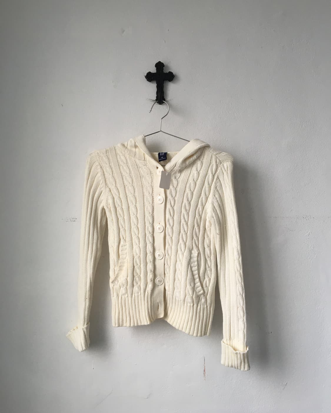 Gap cable pattern hood knit cardigan 상품이미지2