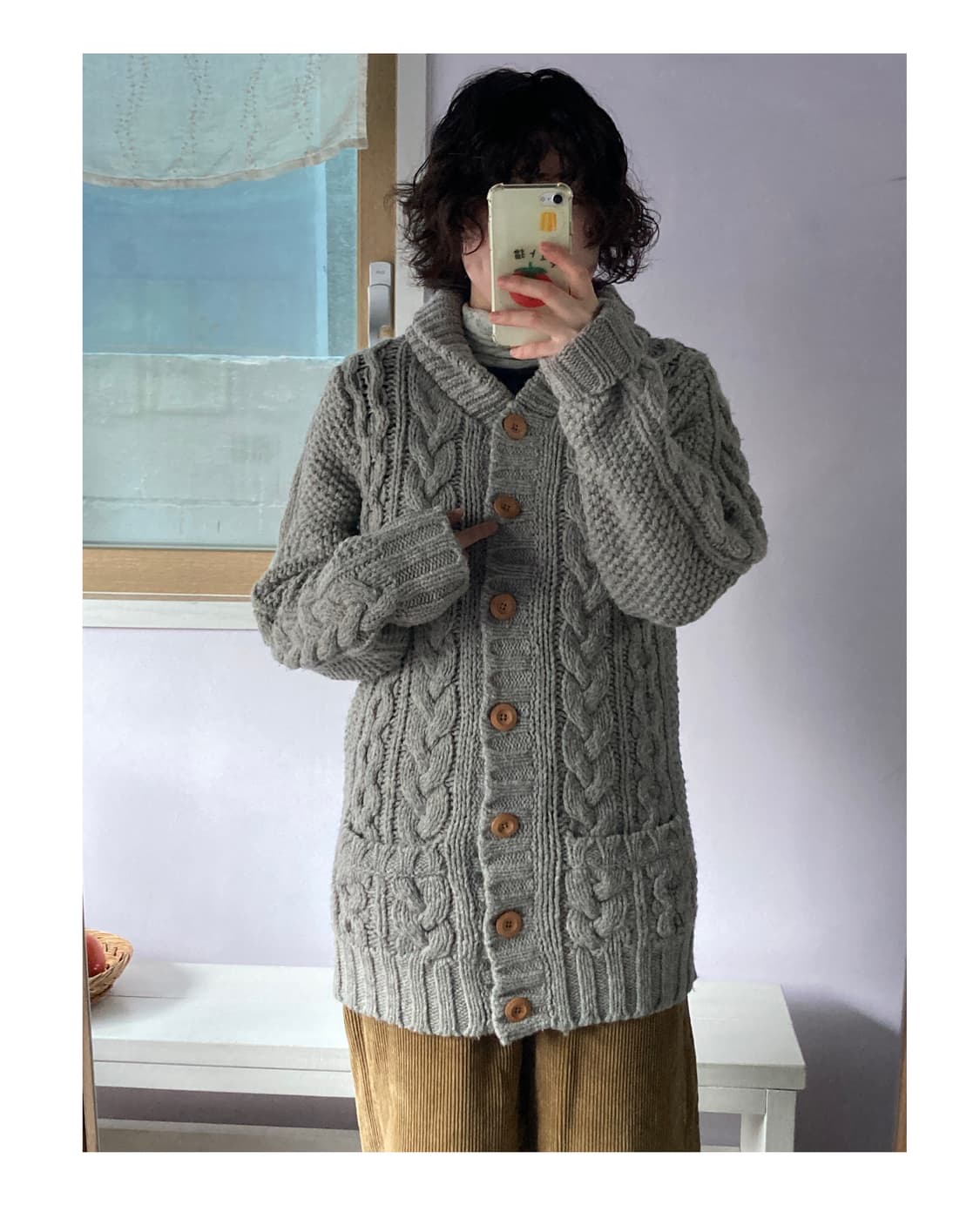 어반리서치 헤비울 꽈배기 가디건 상품이미지3