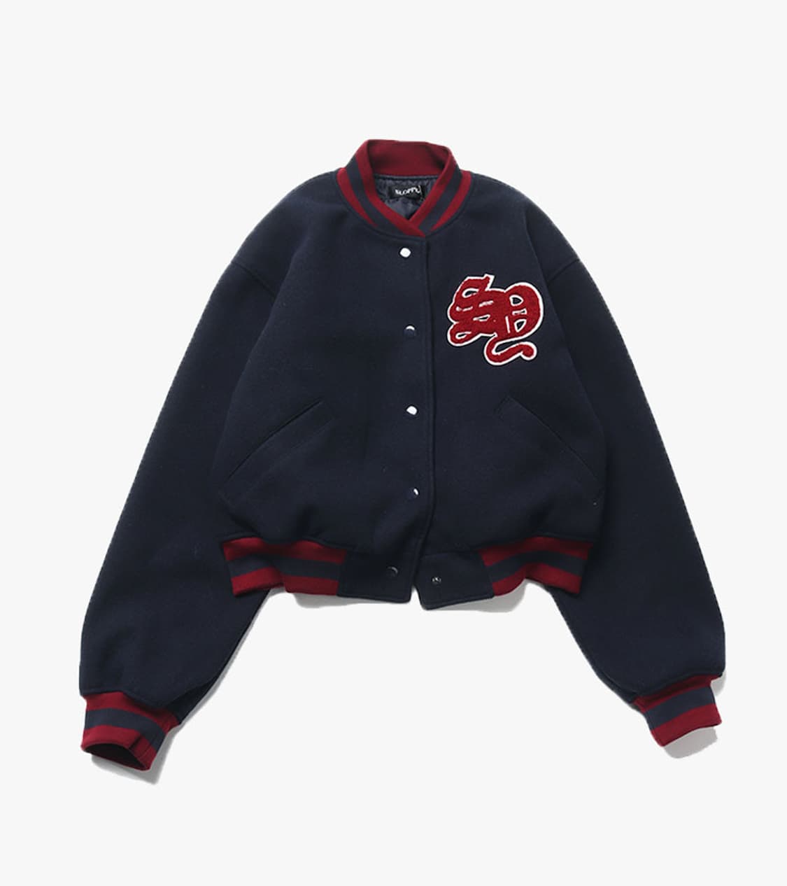 WHO’S WHO GALLERY - CROP VARSITY JACKET 상품이미지1