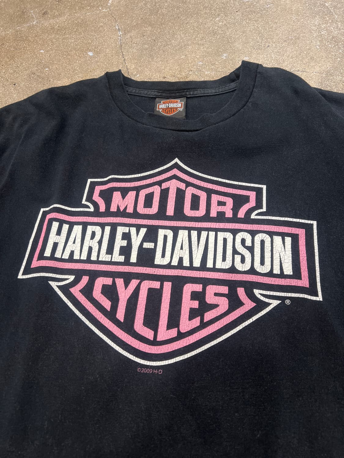 00’s 할리데이비슨 핑크 로고 반팔티 상품이미지3