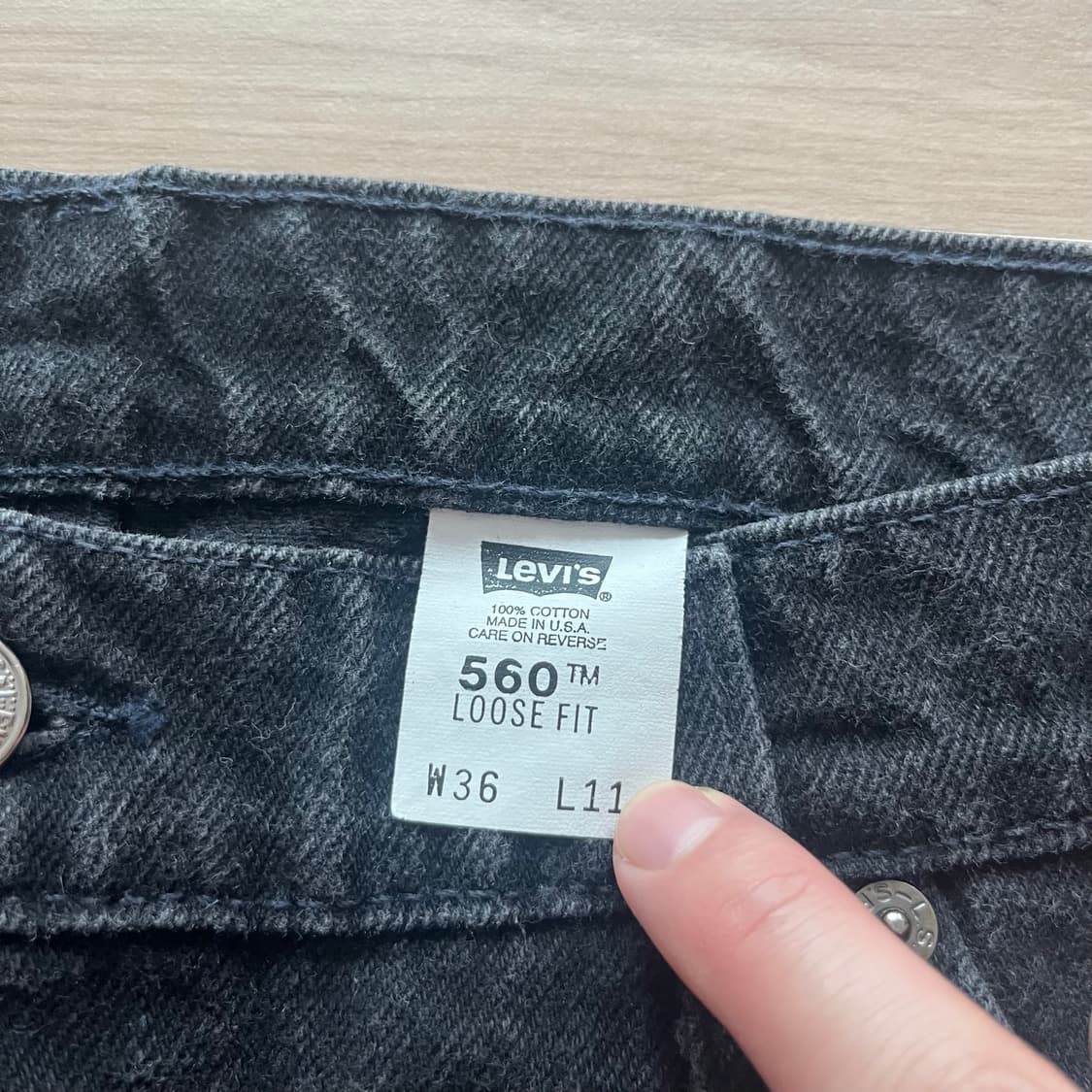 [36] 90s 빈티지 리바이스 560 블랙 쇼츠 상품이미지2