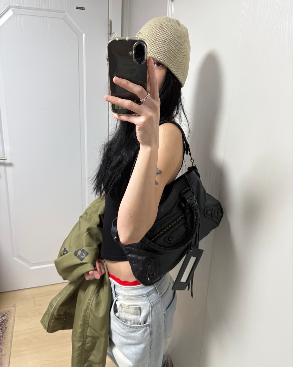 상태A/키티증정)발렌시아가 르시티 퍼스트백 블랙 상품이미지1