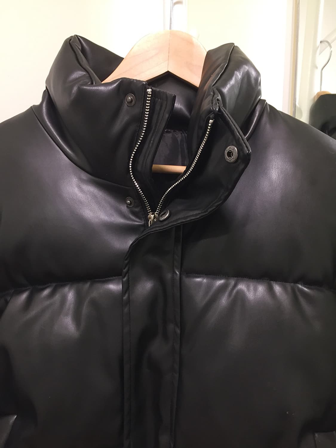 여성 빈티지 레더패딩점퍼 95~100 상품이미지5